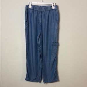 MULTIPLES Blue Chambray Pants ~ Small